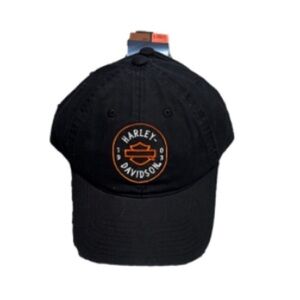 Harley-Davidson adjustable Black Cap with Orange Embroidery